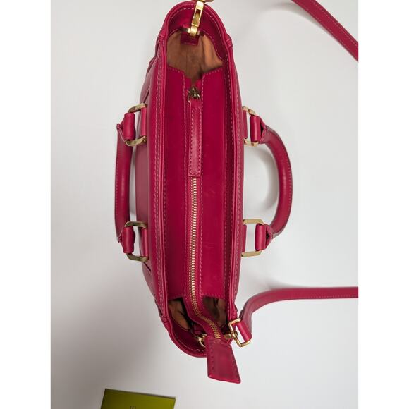 Aleksandra Badura Ladylike Mini Bag Calfskin Top-Handle Tote Bag Fuchsia - Picture 10 of 15